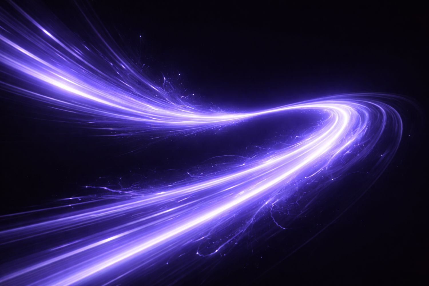 High-speed beam of light moving in a straight path, representing hyperdrive strategy and executive-level marketing direction