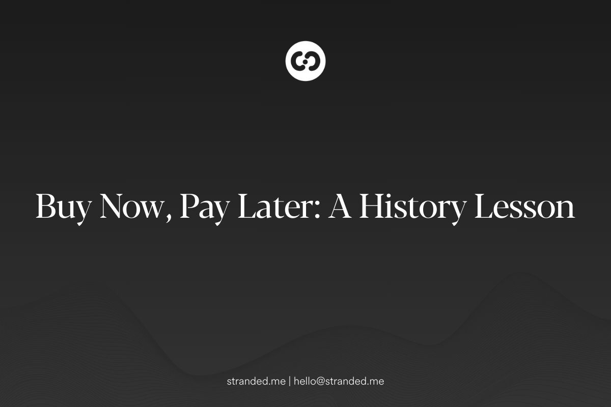 Timeline showing the evolution of buy now pay later from early retail to modern fintech solutions