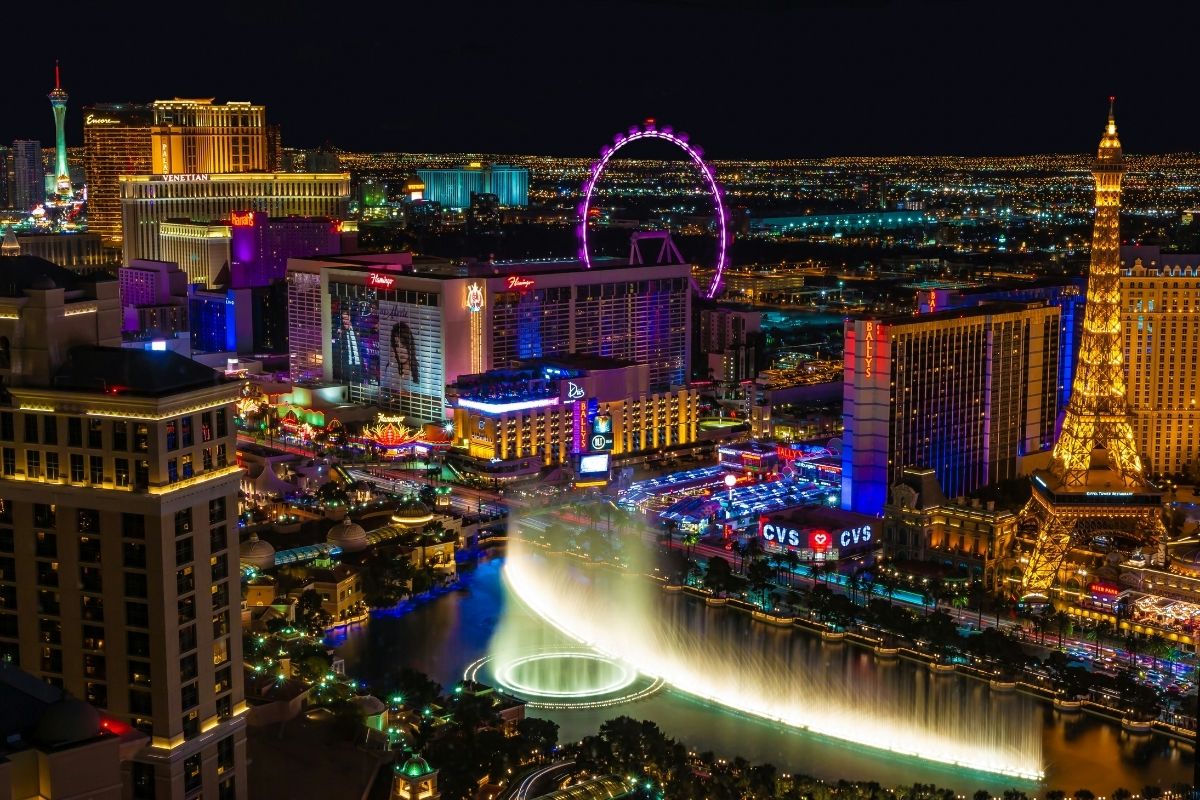 Las Vegas Strip at night for plastic surgery marketing